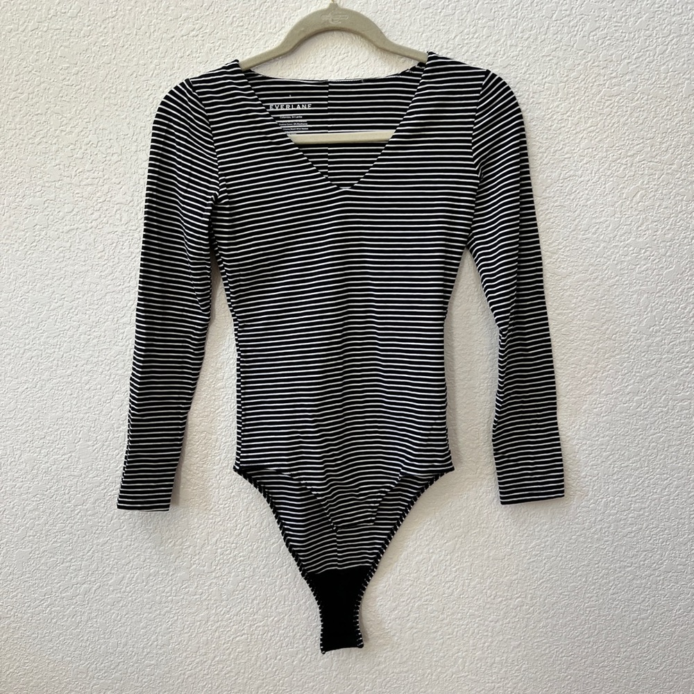 Black and white stripe bodysuit